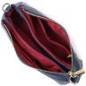 Женская горизонтальная сумка через плече из натуральной кожи синего цвета Vintage 2422287 - 4