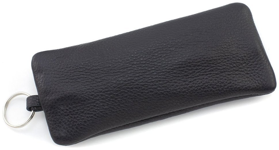 Недорогая черная ключница большого размера из натуральной кожи ST Leather 70824