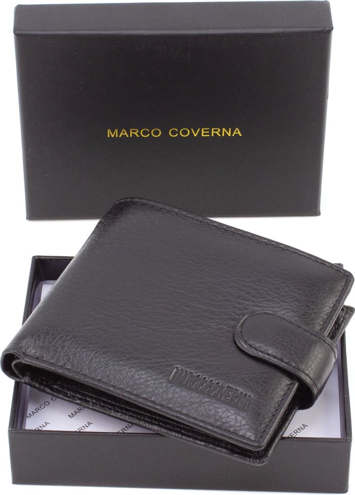 Мужское кожаное портмоне классического типа с зажимом для купюр Marco Coverna (21588)