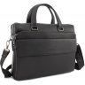 Фирменная деловая кожаная сумка под ноутбук с отделением для документов А4 – H.T. Leather Bag Collection (10207) - 1