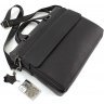 Фирменная деловая кожаная сумка под ноутбук с отделением для документов А4 – H.T. Leather Bag Collection (10207) - 6