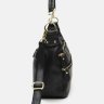 Кожаная женская сумка черного цвета с лямкой на плечо Borsa Leather (21268) - 4