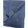Кожаная мужская сумка планшет синего цвета с плечевым ремнем VATTO (11766) - 10