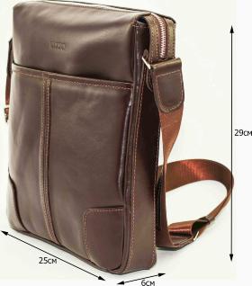 Мужская коричневая сумка из гладкой кожи VATTO (11865) - 2