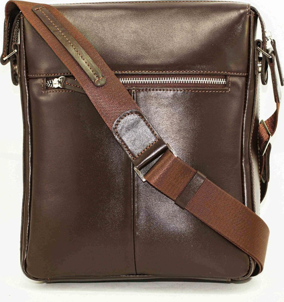 Мужская коричневая сумка из гладкой кожи VATTO (11865)