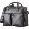 Мужская сумка-портфель из винтажной кожи на две молнии SHVIGEL (2411117) - 1