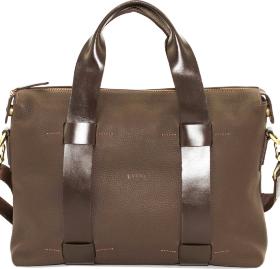 Мужская кожаная сумка коричневого цвета VATTO (11965)