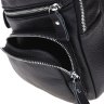 Мужской кожаный слинг черного цвета с удобными карманами Borsa Leather (19305) - 8