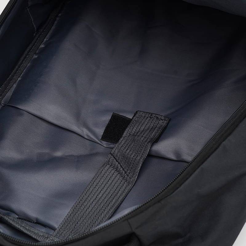 Удобный текстильный рюкзак черного цвета с сумкой и кошельком в комплекте Monsen (22153)