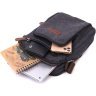 Мужская сумка-барсетка среднего размера из черного текстиля Vintage 2422237 - 6