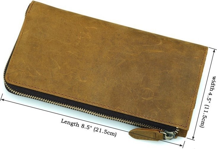Стильный кожаный клатч в винтажном стиле VINTAGE STYLE (14214)