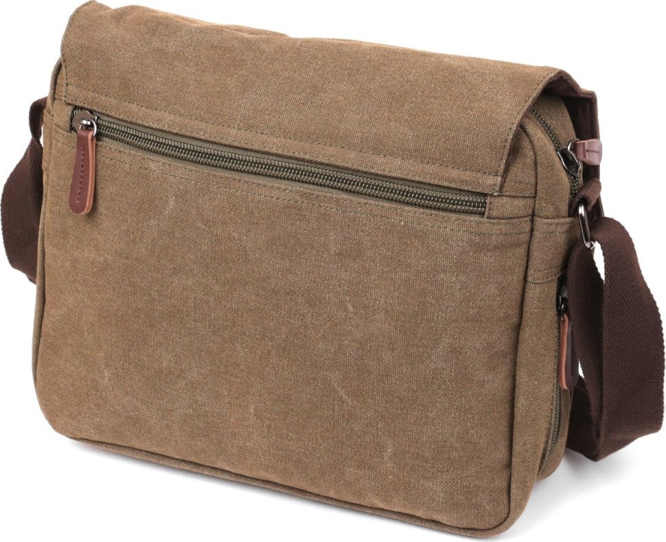 Текстильная сумка для ноутбука оливкового цвета Vintage (20187)