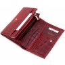 Красный классический кошелек из натуральной кожи с тиснением под крокодила Tony Bellucci (10752) - 5