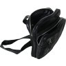 Мужская наплечная сумка из мягкой кожи черного цвета Vip Collection (21083) - 2