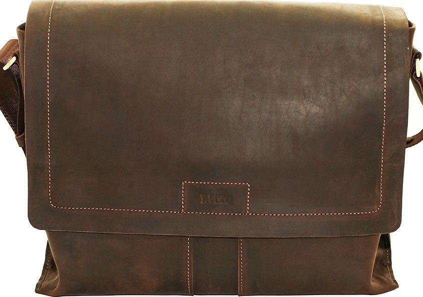 Мужская наплечная сумка коричневого цвета VATTO (11667)