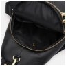 Женский кожаный рюкзак черного цвета с золотистой фурнитурой Borsa Leather (21297) - 10