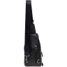 Мужская сумка-рюкзак из износостойкой кожи черного цвета Borsa Leather (19306) - 4