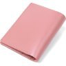 Женский розовый кошелек из гладкой кожи с хлястиком на кнопке Shvigel (2416488) - 2