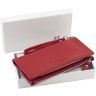 Женский кожаный кошелек-клатч в красном цвете на два отделения ST Leather 1767425 - 8