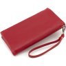 Женский кожаный кошелек-клатч в красном цвете на два отделения ST Leather 1767425 - 4