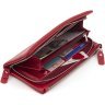 Женский кожаный кошелек-клатч в красном цвете на два отделения ST Leather 1767425 - 3