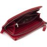 Женский кожаный кошелек-клатч в красном цвете на два отделения ST Leather 1767425 - 6