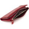 Женский кожаный кошелек-клатч в красном цвете на два отделения ST Leather 1767425 - 7