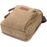 Мужская текстильная сумка-барсетка оливкового цвета Vintage 2422238 - 3
