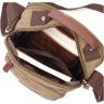 Мужская текстильная сумка-барсетка оливкового цвета Vintage 2422238 - 5