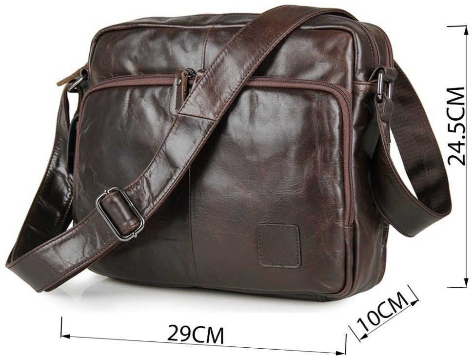 Функціональна і зручна чоловіча сумка месенджер VINTAGE STYLE (14369)