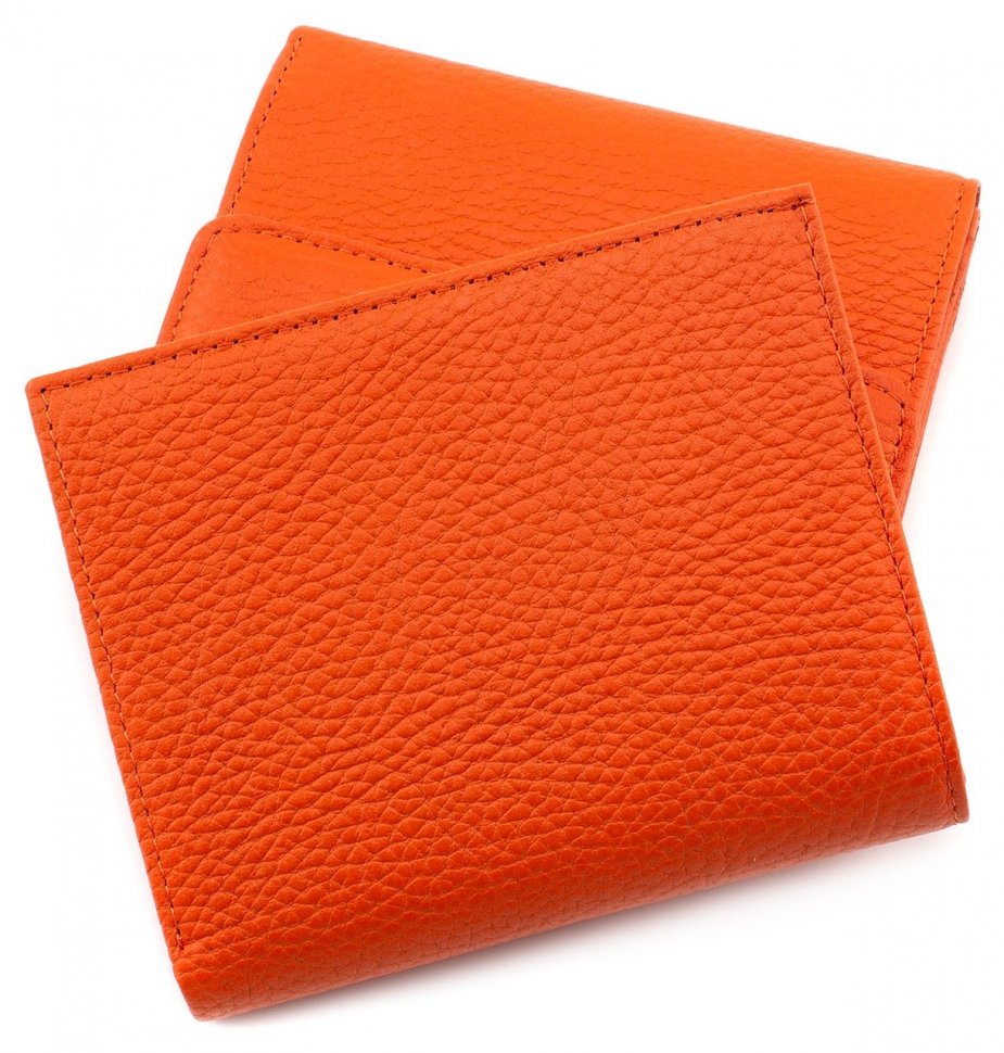 Оригинальное кожаное портмоне оранжевого цвета KARYA (1065-031)