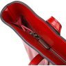 Бордовая женская сумка большого размера из натуральной кожи с длинными ручками Vintage (2422076) - 5