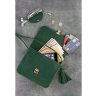 Женская бохо-сумка из натуральной кожи зеленого цвета BlankNote Лилу (12622) - 5