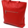 Кожаная вместительная женская сумка-шоппер красного цвета Shvigel (16355) - 2