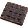 Качественное портмоне из коричневой кожи крокодила без монетницы CROCODILE LEATHER (024-18237) - 1