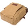 Мужская сумка-барсетка из текстиля песочного цвета Vintage 2422239 - 3