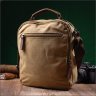 Мужская сумка-барсетка из текстиля песочного цвета Vintage 2422239 - 8