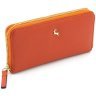 Оранжевый женский кошелек из фактурной кожи на молнии Ashwood 69626 - 1