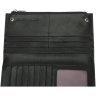 Кожаный женский купюрник черного цвета на кнопках Smith&Canova Jensen 69726 - 17