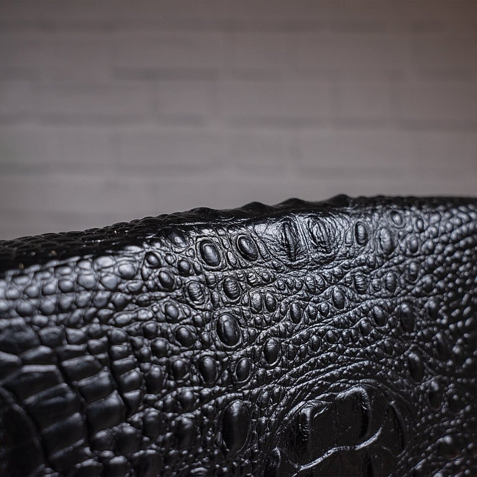 Наплечная мужская сумка планшет из кожи с фактурой под крокодила VINTAGE STYLE (14715)