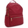 Большой женский рюкзак из текстиля красного цвета на две молнии Monsen 71827 - 1