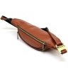 Стильная сумка на пояс из гладкой кожи коричневого цвета TARWA (19651) - 4