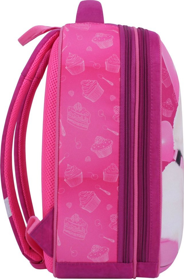 Малиновый школьный рюкзак для девочек из текстиля Bagland (53827)
