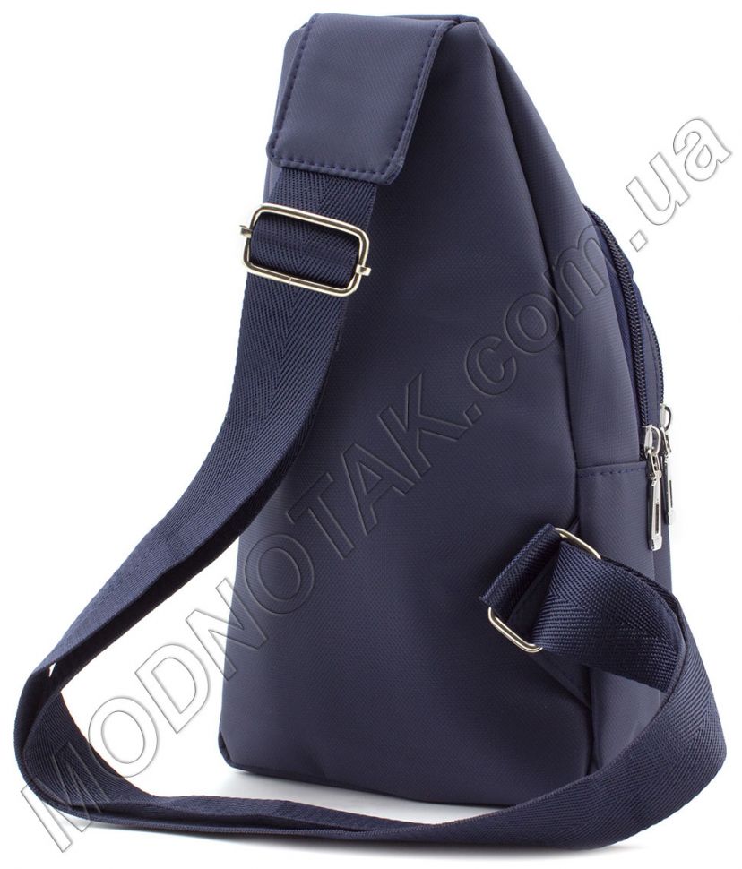 Молодежный слинг рюкзак синего цвета Bags Collection (10718)