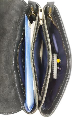 Стильная наплечная сумка планшет с ручкой из кожи Крейзи  VATTO (11769) - 2