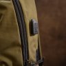 Оливковый рюкзак из прочного текстиля с отделением под ноутбук Vintage (20623) - 8