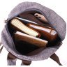 Мужской рюкзак среднего размера из серого текстиля Vintage 2422240 - 5