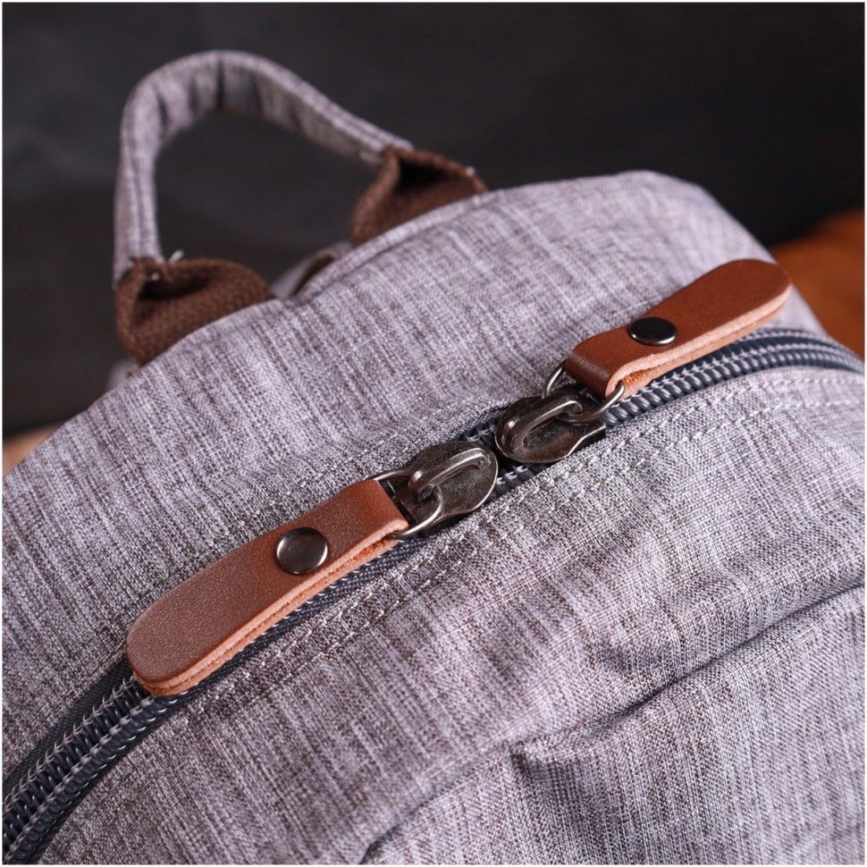 Мужской рюкзак среднего размера из серого текстиля Vintage 2422240