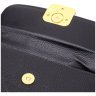 Черная женская плечевая сумка горизонтального типа из фактурной кожи Vintage 2422391 - 4