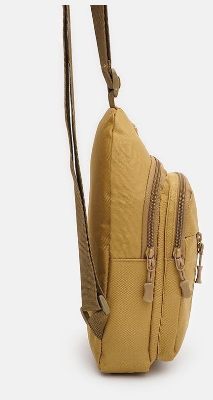 Мужская текстильная сумка-слинг цвета хаки Monsen 71528